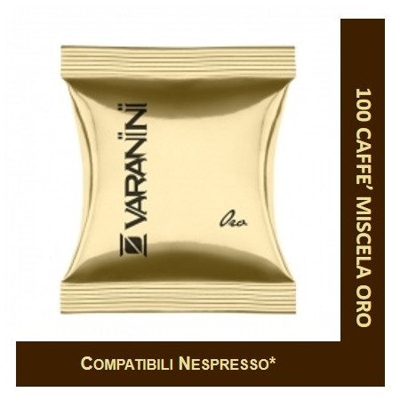 MISCELA ORO - 100 CAPSULE COMPATIBILI NESPRESSO VARANINI